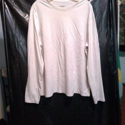 Women's Long Sleeve White T-SHIRT. Size XL 