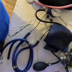 Blood Pressure Cuff And Stethoscope 