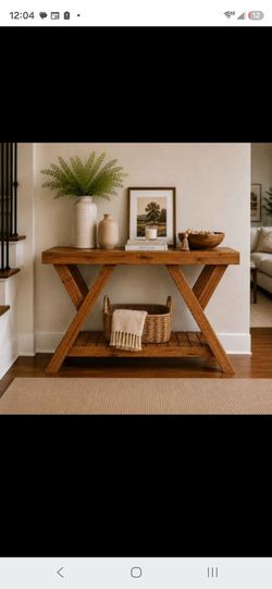 Hancrafted X- Frame Console table