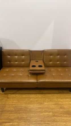Leather futon/sofa