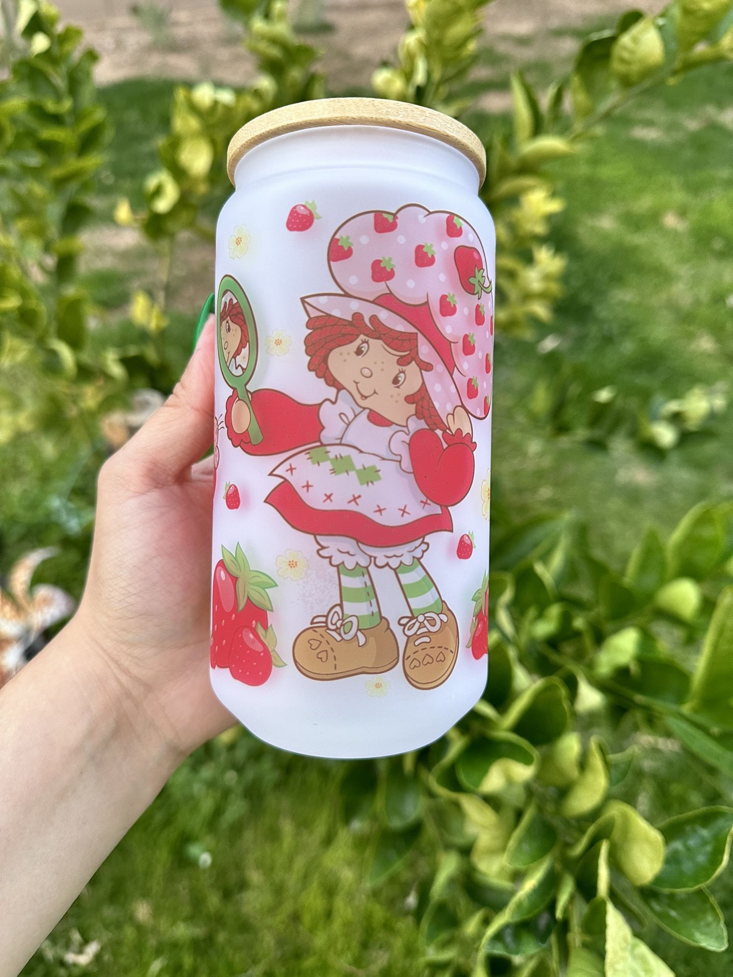 Strawberry Shortcake Glass Cup