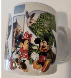 Disneyland Paris Mickey & Minnie Mouse 3D XLarge Coffee Mug Excellent Condition