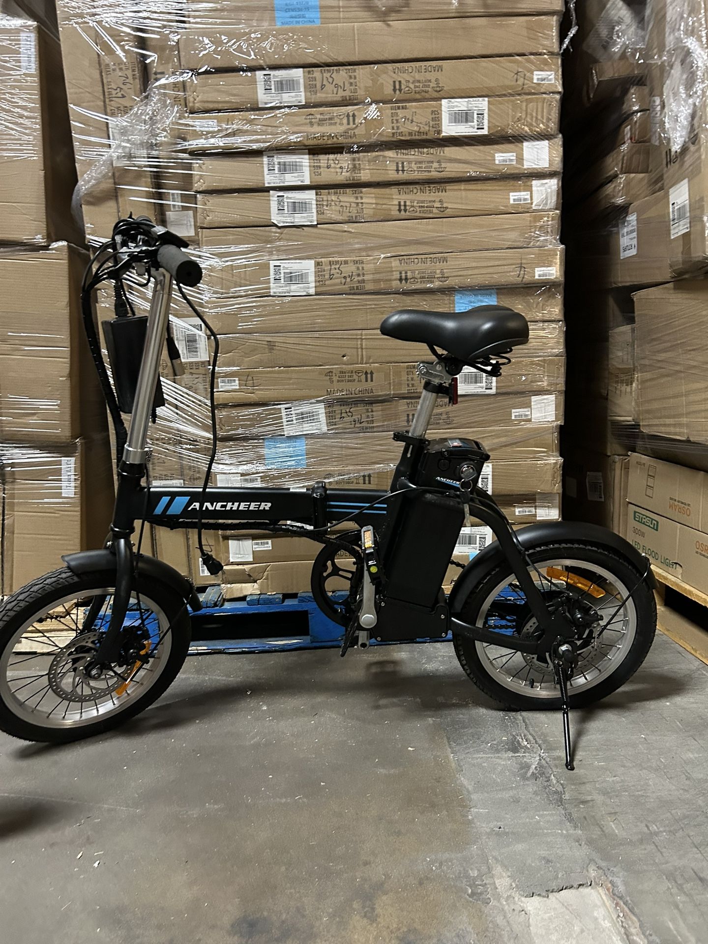 ANCHEER 16 inch Folding Electric Bike for Adults Single Speed up to