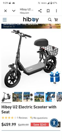 Hiboy U2 Electric Scooter with Seat