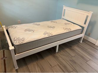 Twin bed with mattress