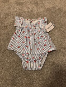 Carters newborn dress onesie new with tags
