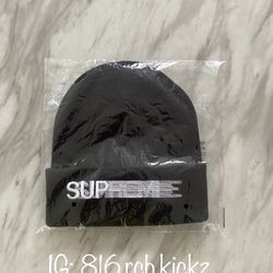 Supreme Motion Logo Beanie Black (SS23) Brand New for Sale in