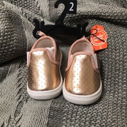 New Gold Pink Shoes (size 2)