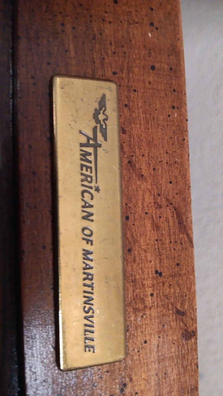 1987, American of martinsville curio cabinet...