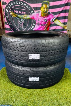 🇺🇸 2 USED TIRES 285/40R24 BRIDGESTONE ALENZA AS02 ALL SEASON USED TIRES 285 40 24