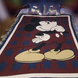 Disney Mickey Mouse Tapestry & 2 Pillows