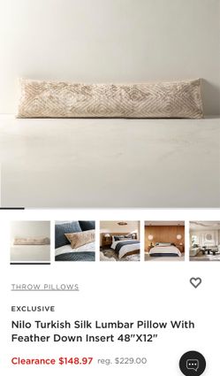 Crate and Barrel Down Lumbar Pillow-Like New