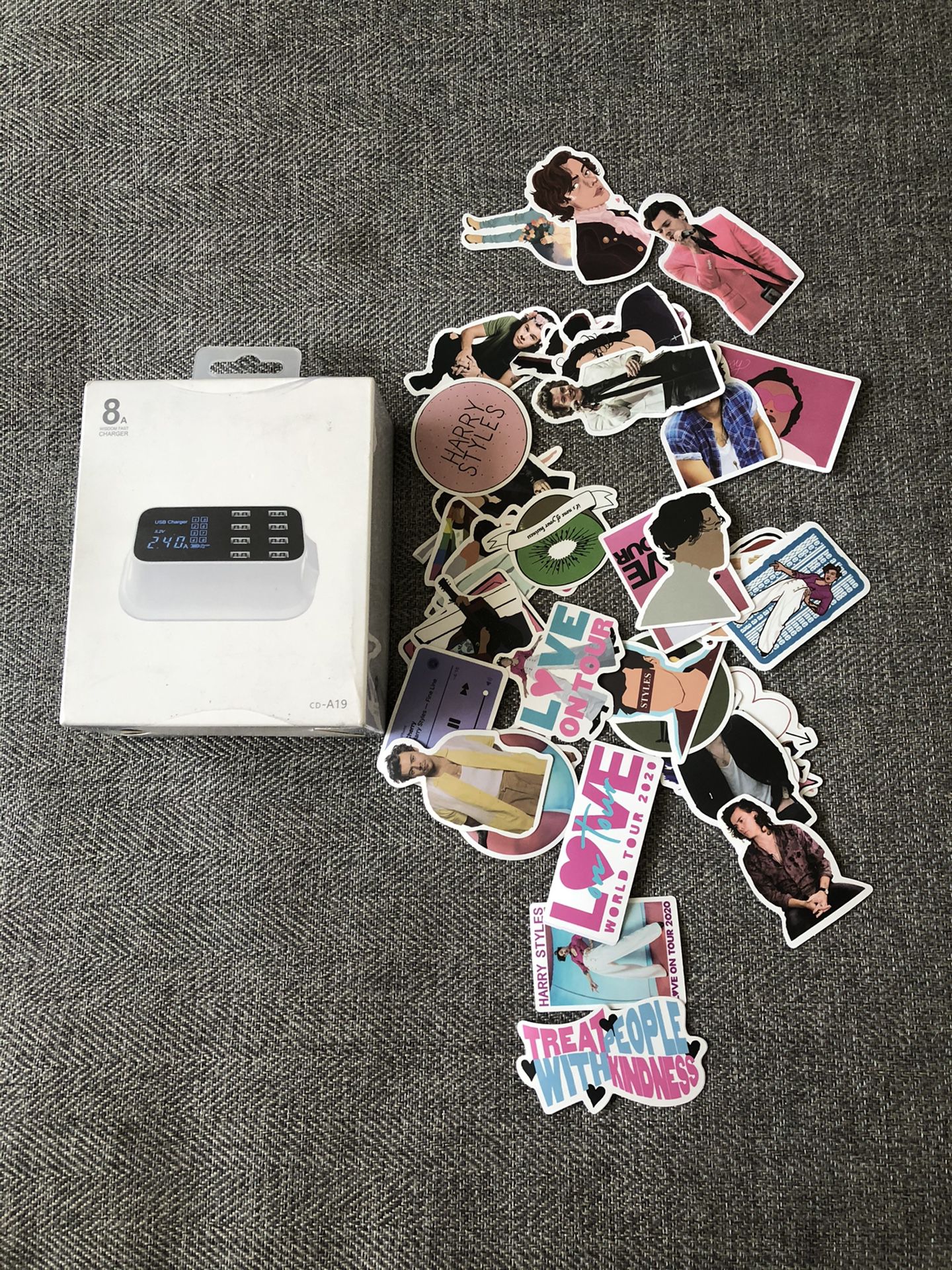 Charger & stickers bundle