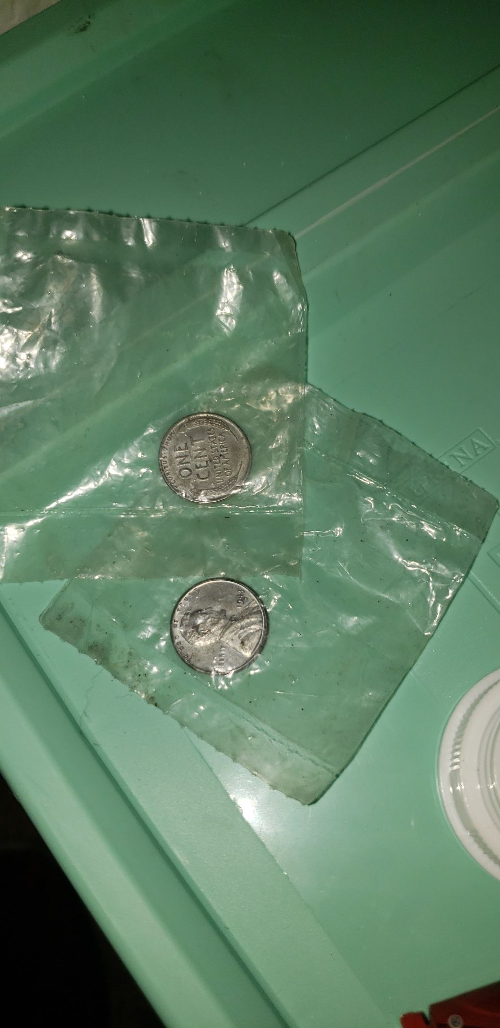 Old penny and dimes
