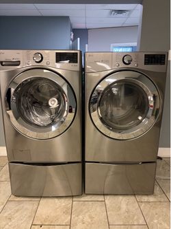 LG front load washer &. LG front load gas dryer set stainless steel