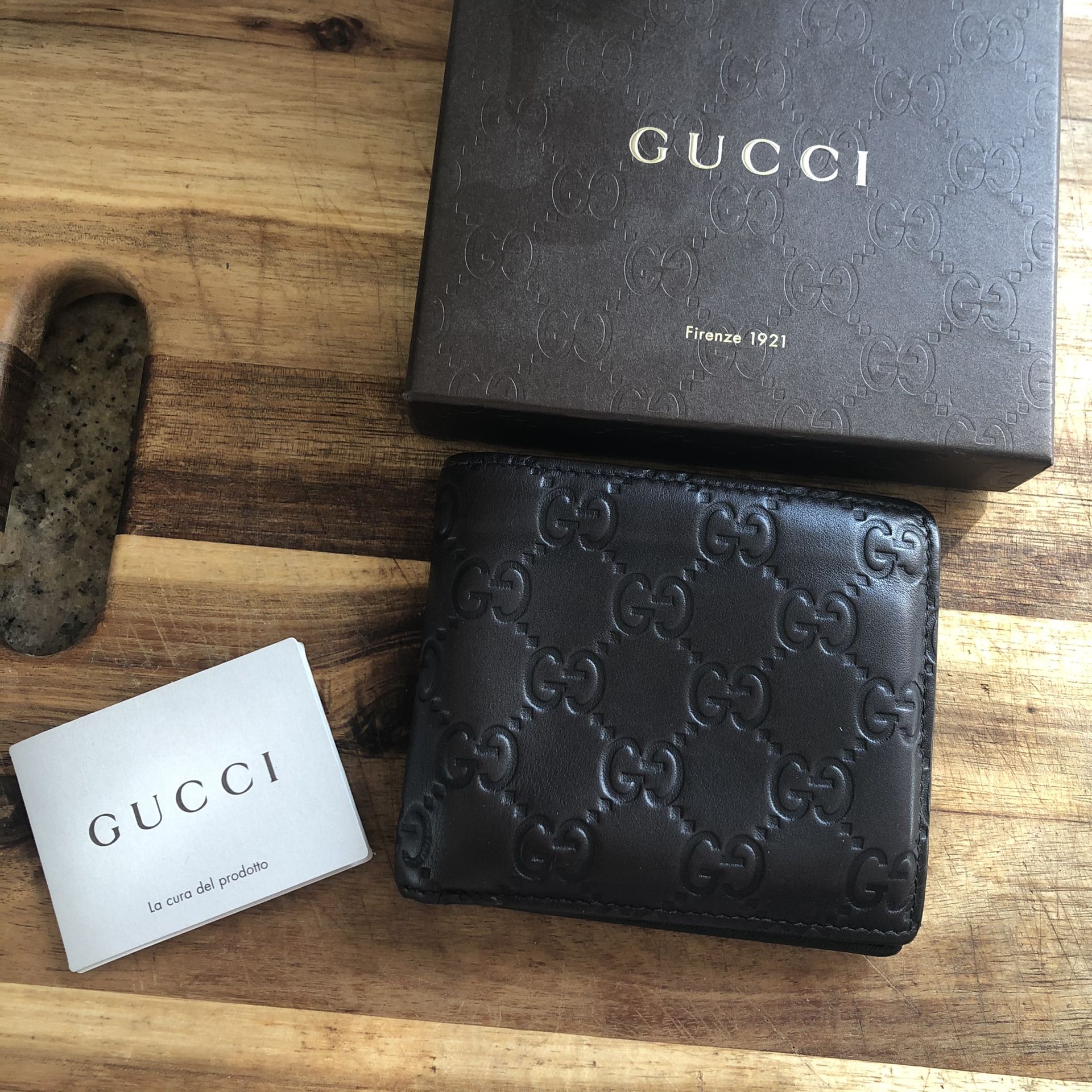 MEN’S BROWN LEATHER GUCCI WALLET