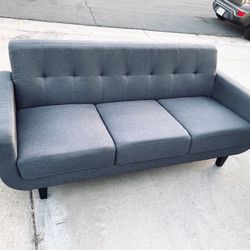2 Couch Sofa Set (Grey, Blue) 