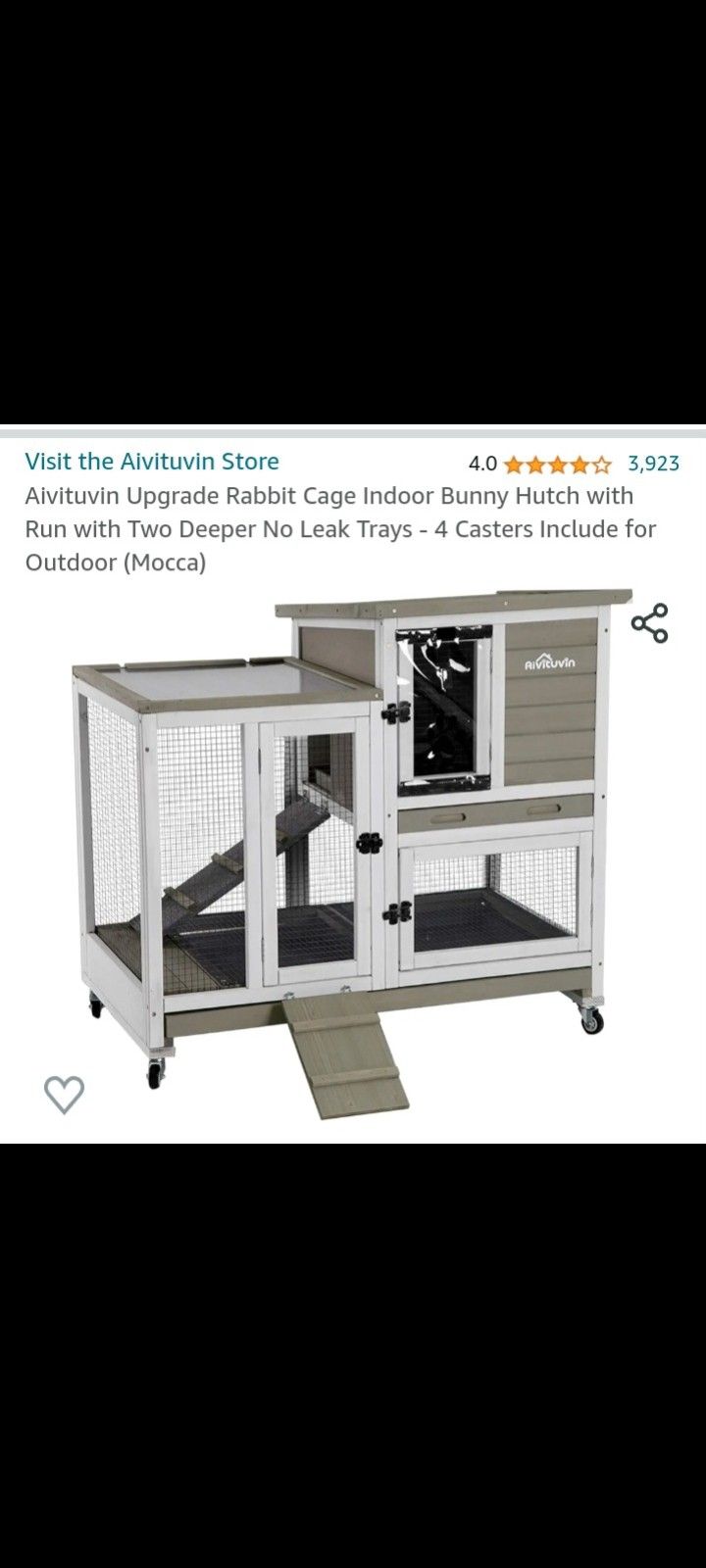 Animal hutch indoor outdoor