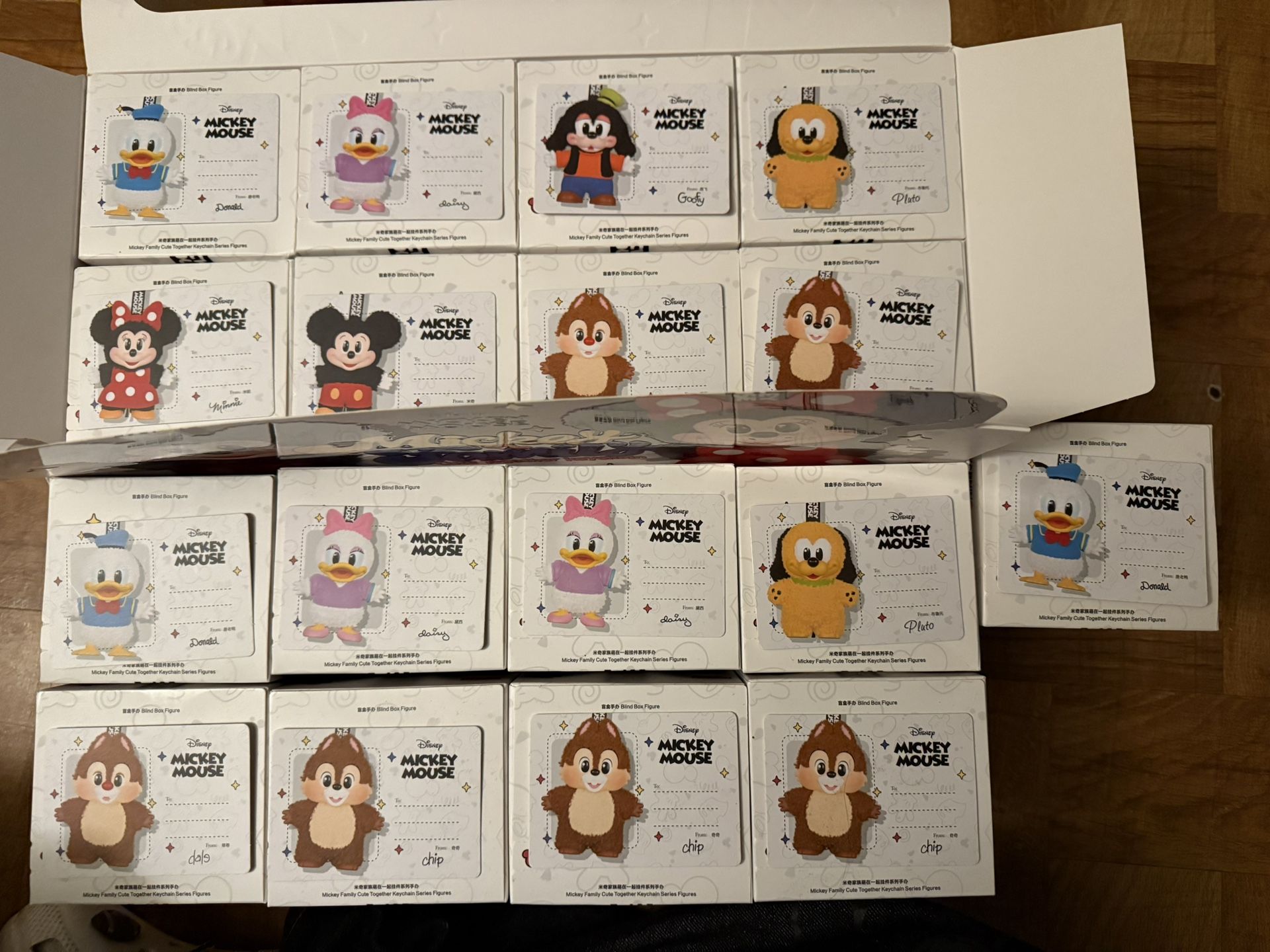 Mickey Family Cute Together Keychain Series Figures
