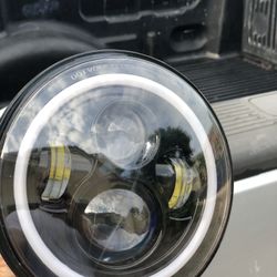 7” Halo LED Headlight For Harley Davidson Motorcycle 