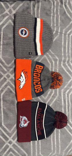 Denver Broncos & Colorado Avalanche Knit Beanies – Lot of 3
