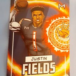 Rare Rookie Football Card Chicago Bears Quarterback Justin Fields