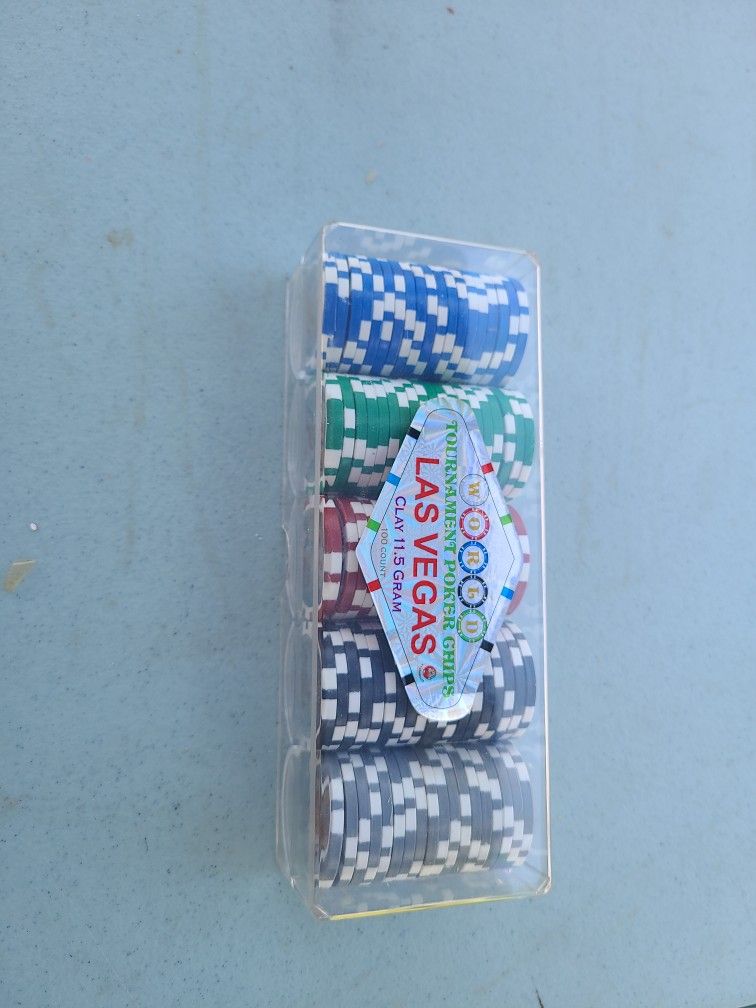 New Vintage tournament Bikini Girls poker chips las vegas clay 11.5 grams 100 count