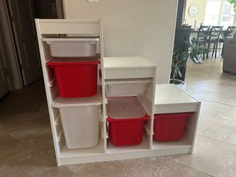 IKEA Trofast storage unit and bins