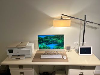FREE: White desk with 2 file drawers & 4 drawers