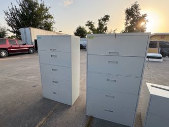 Metal 5‑Drawer Filing Cabinets – Heavy Duty Office Storage