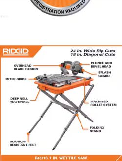 Ridgid time saw 9amp 7 in