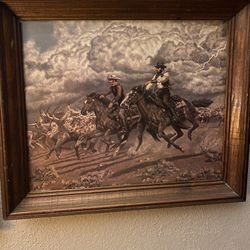 Vintage Print, “The Cattle Drive”