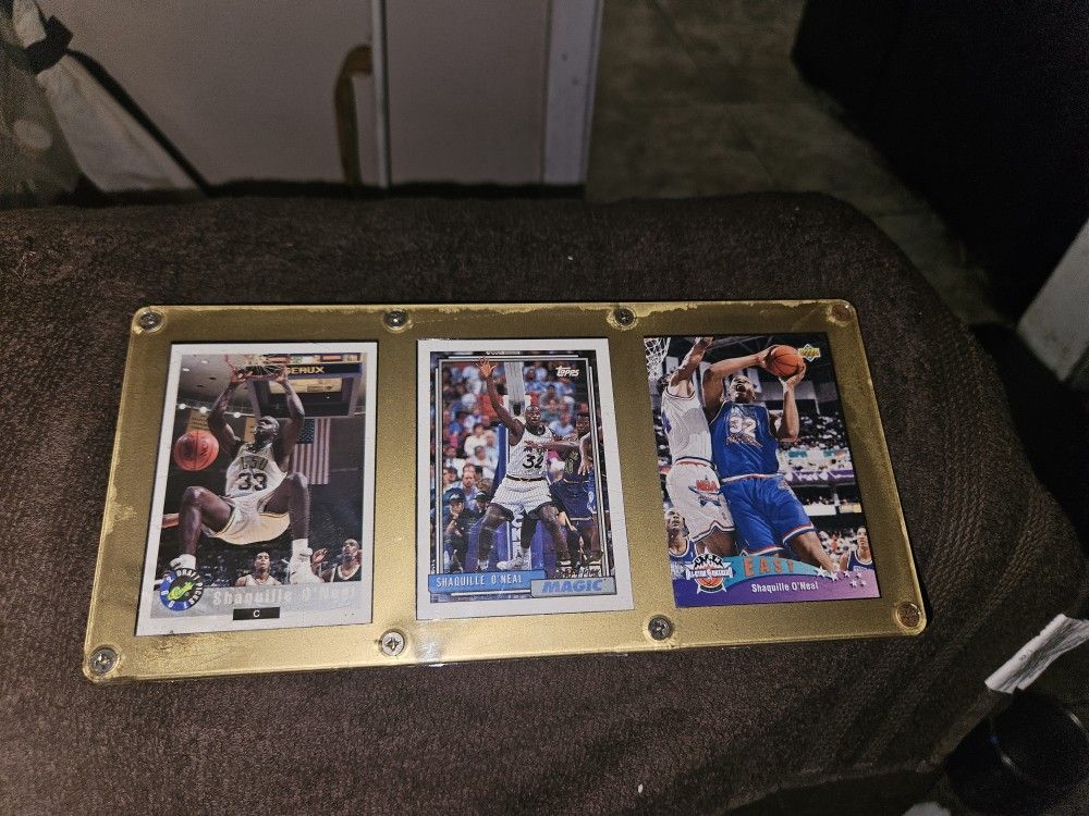 3 Shaq Rookie Cards In Perfect Condition