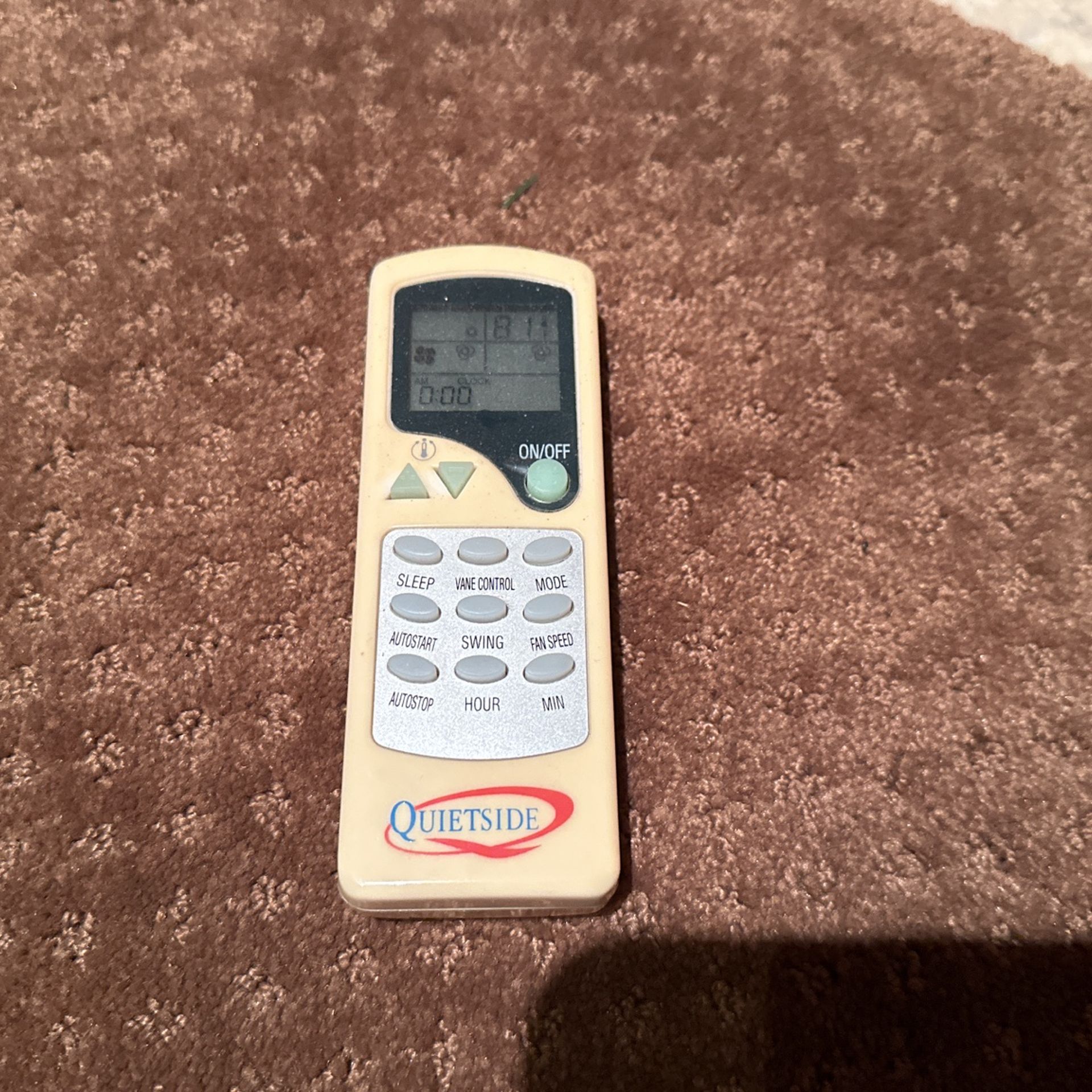 Quietside Samsung Mini Split Remote Control