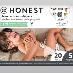 QTY 2 Honest Pampers SIZE 5