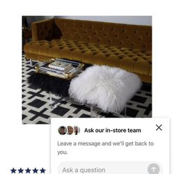*New* Jonathan A Fur & Acrylic Ottoman (If posted it’s available)