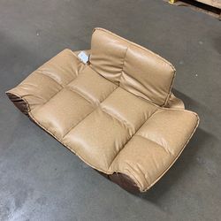 NEW $55 Large Folding Armrest Dog Pet 40” Sofa Bed Lounge Couch Faux Leather, Light Brown