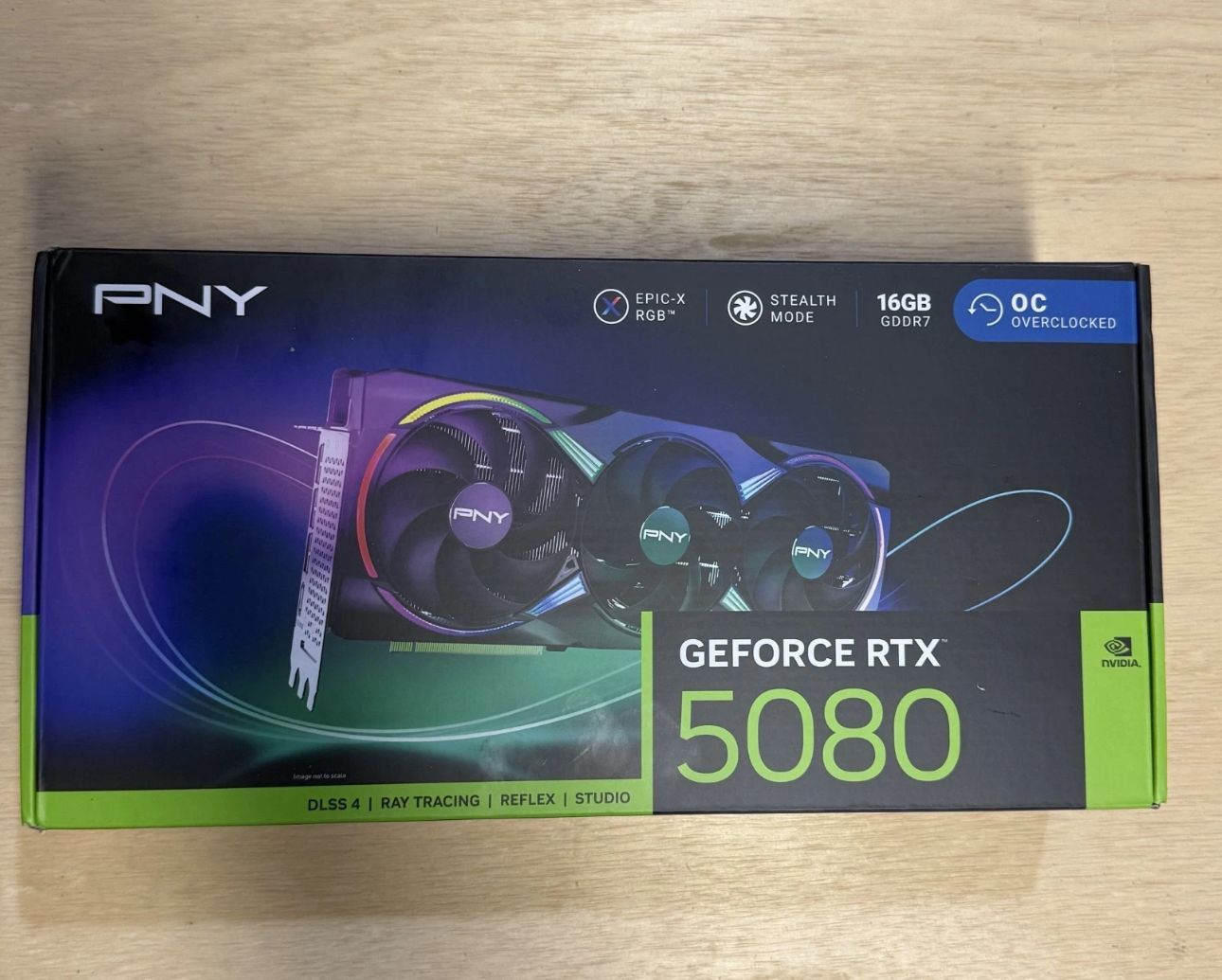 PNY GeForce RtX 5080 16gb OC GDDR7 express 5.0 graphics card triple fan