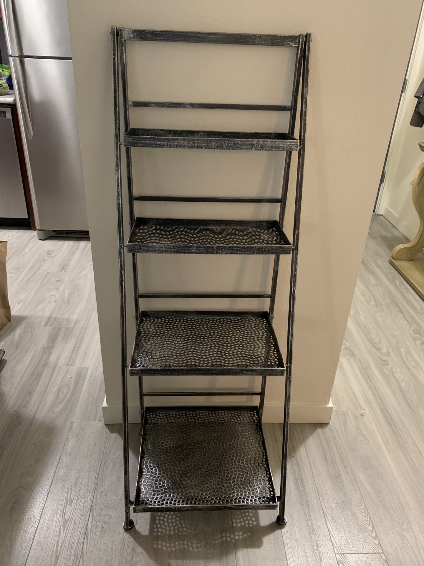 ON SALE-MUST GO IMMEDIATELY Metal stands with shelves
