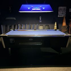 Pool Table & Lamp