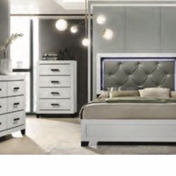 QUEEN SIZE BEDROOMS 7 PIECES/ MATTRESS+BOX+BED FRAME+DRESSER+MIRROR+CHEST+NIGHTSTAND BRAND NEW DELIVERY 🚚 AVAILABLE ALL CITIES!