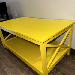 Small Yellow Coffee Table  