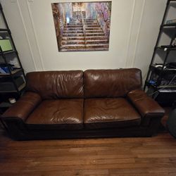Myars 91" Cognac Leather Sofa