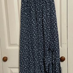 Mi Ami By Francesca’s Collections Blue Floral Off The Shoulder Dress Size Small 