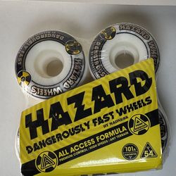 Hazard Wheels Skateboard Wheels 54mm 101a White