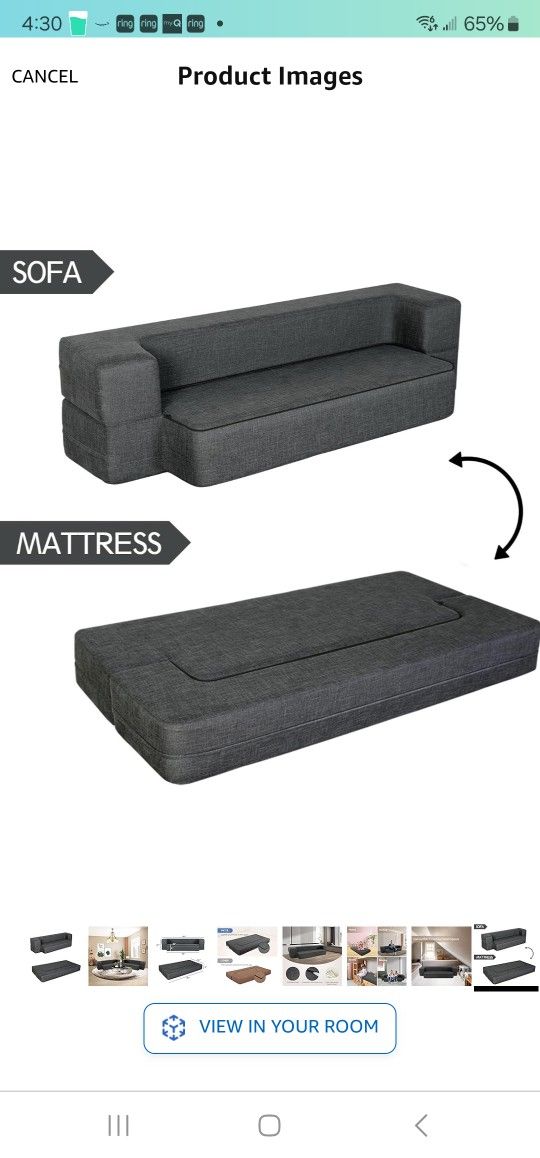 Foldable Sofa /Queen Size Mattress / Floor Couch All In One..amazon Price $299