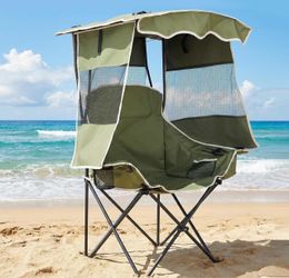Camping Chair with Canopy, Canopy Chair with 3-Sided UPF 50+ Shade