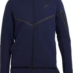 Mens Fleece Navy Blue Nike Tech Large