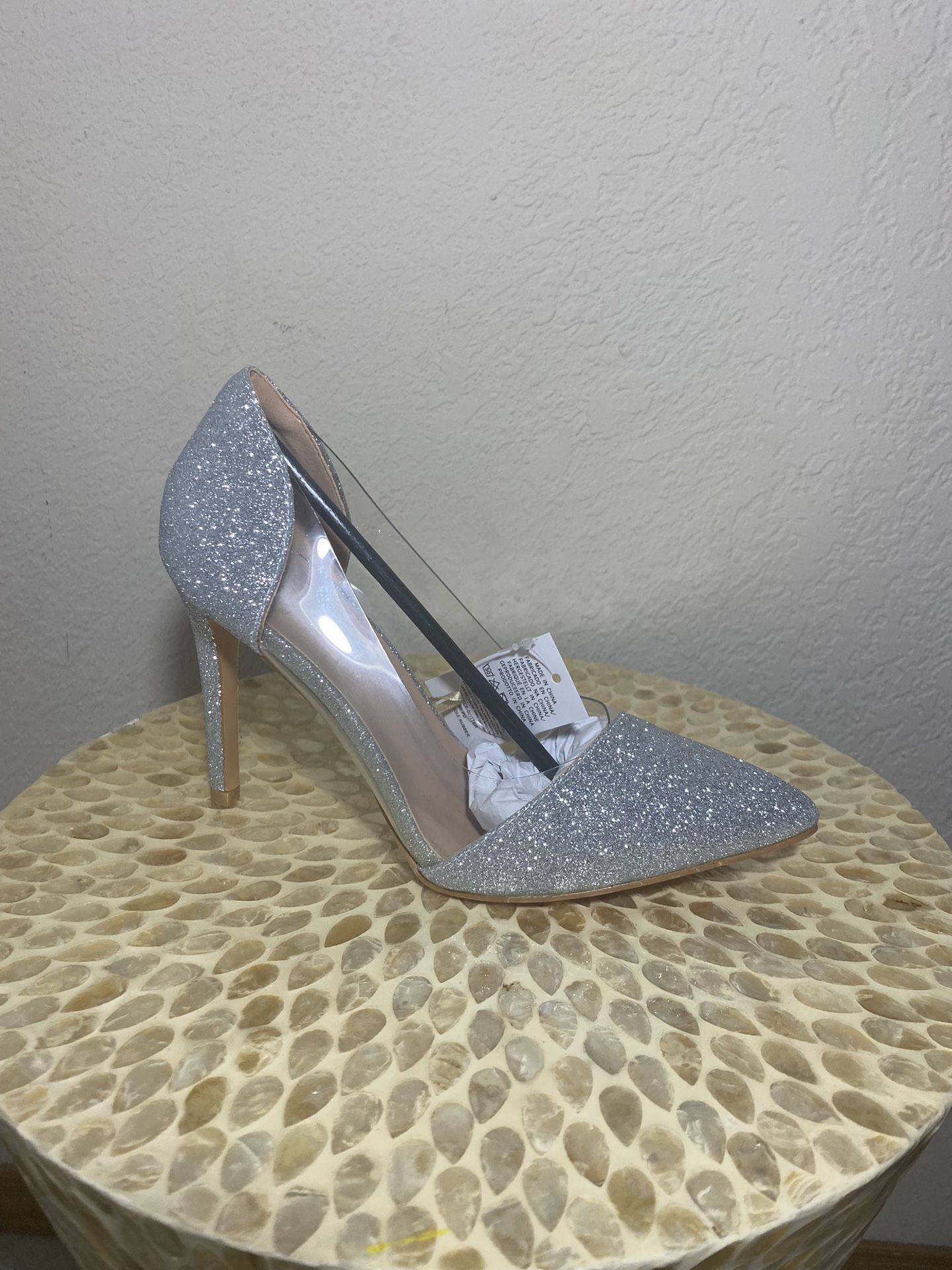 Silver Heels Size 8