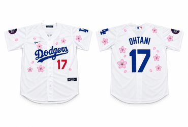 Shohei Ohtani #17 Dodgers White Cherry Blossom Jersey S-2XL